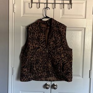 leopard vest